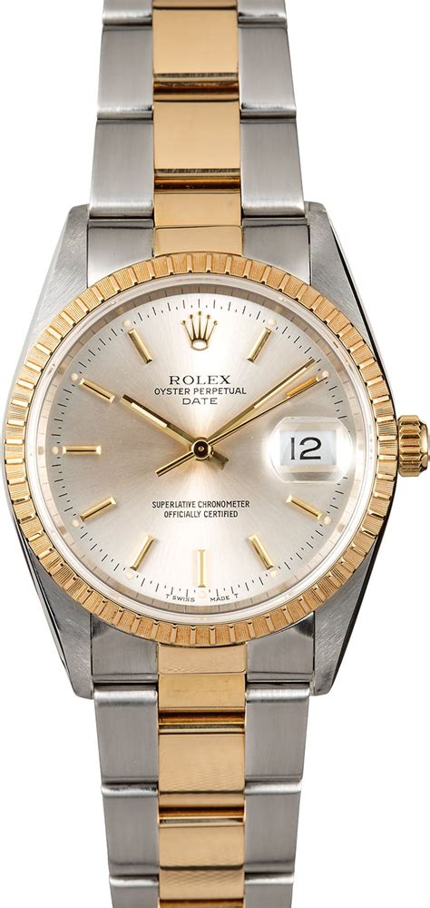 rolex oyster perpetual two tone no date|rolex oyster perpetual date 15223.